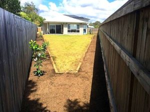 Landscape done on this V shape garden by 1300 4 Gardening